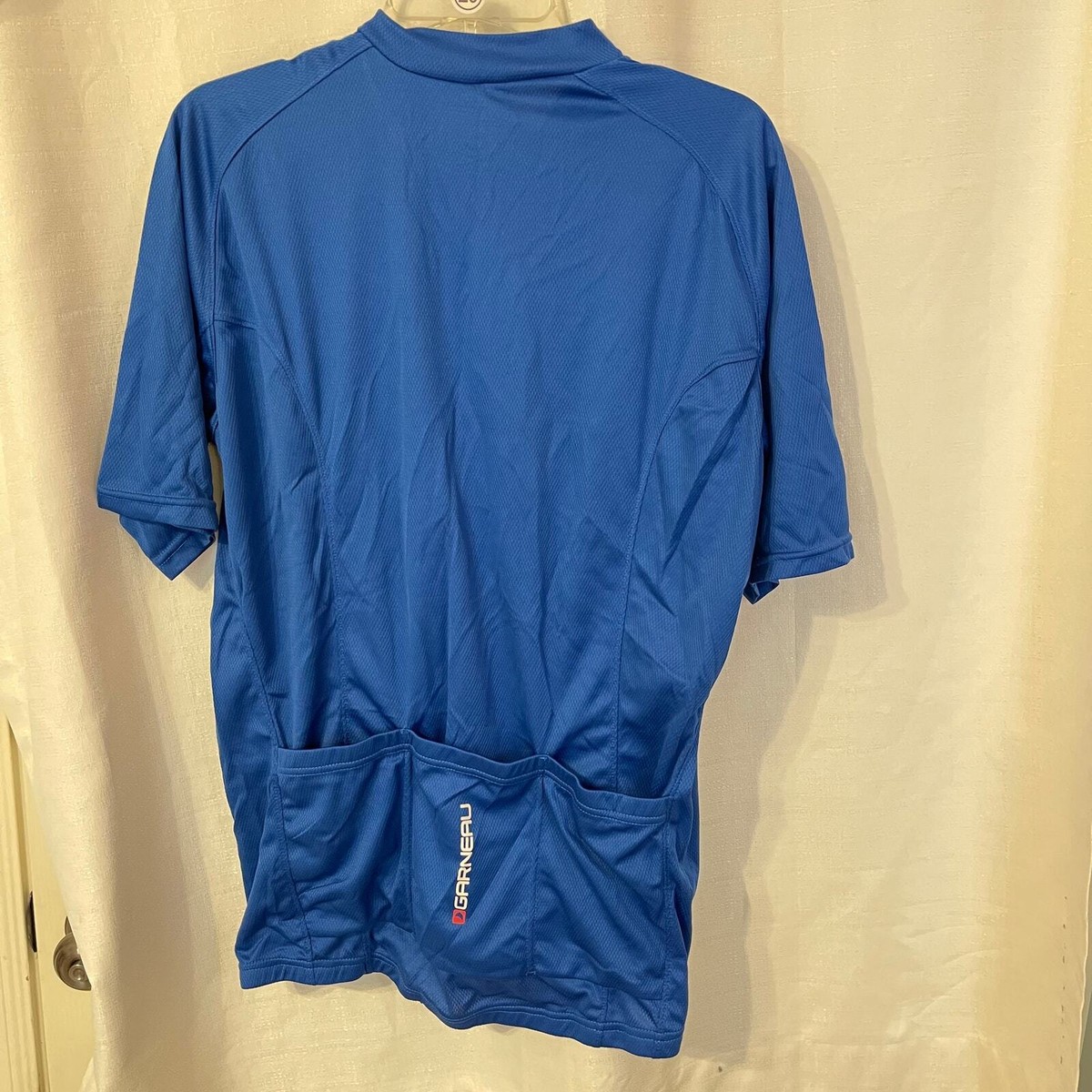 Veste cycliste Louis Garneau bleu taille L fermeture éclair complète
