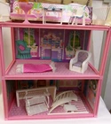 Vintage 1984 Mattel Barbie Glamour Dollhouse w/ Some Accessories