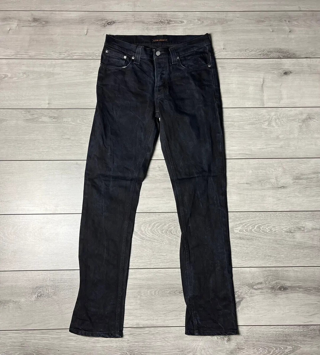 Nudie Jeans GRIM TIM BLACK W28L30 グリムティム Nudie Jeans Men's Grim Tim Dry Ever Black, 34/36 at Amazon