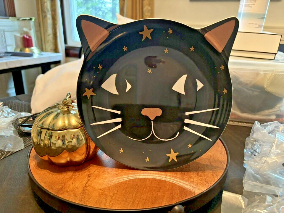 Pottery Barn Halloween Holiday party black cat dinner party kids SET 12 gift - Image 2 of 4