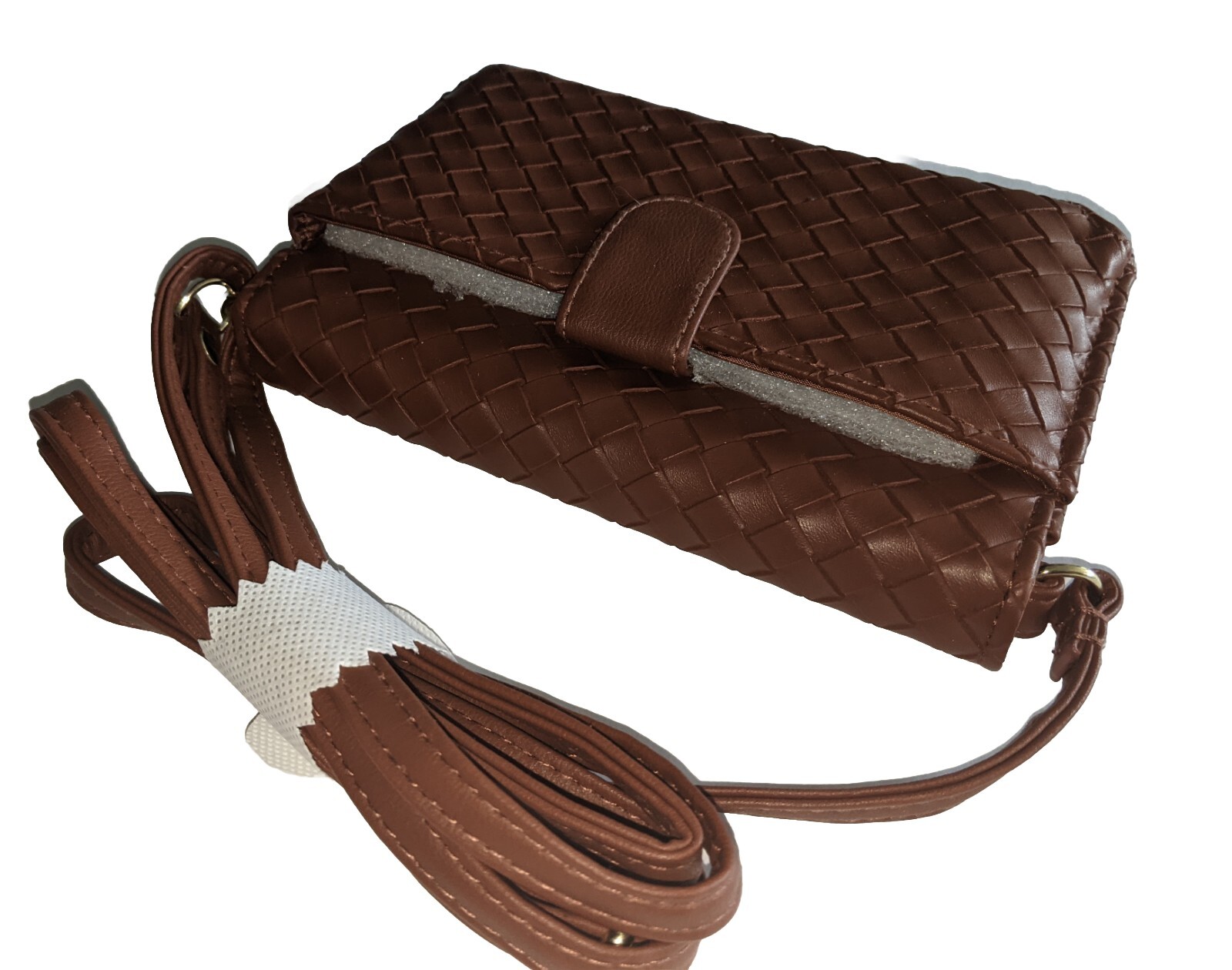 Mundi RFID Crossbody Bag For Women Anti Theft Wallet Purse Handbag, Brown Weave