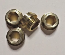 4 seat lot of brass faucet seats, "Central" brand 1/2" X 24 t.p.  FREE SHIPPING.