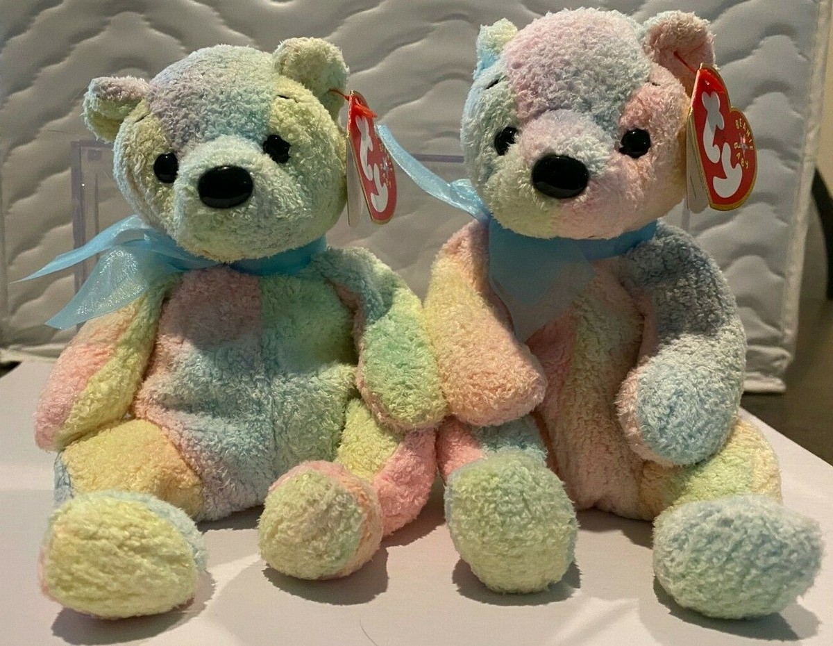 Ty Beanie Baby Mellow Bear DOB December 7, 2000 x2 | eBay