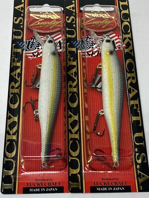 Jerkbaits by Lucky Craft, Lot of 2, Lightning Pointer 110 SP, 1/2 oz., New