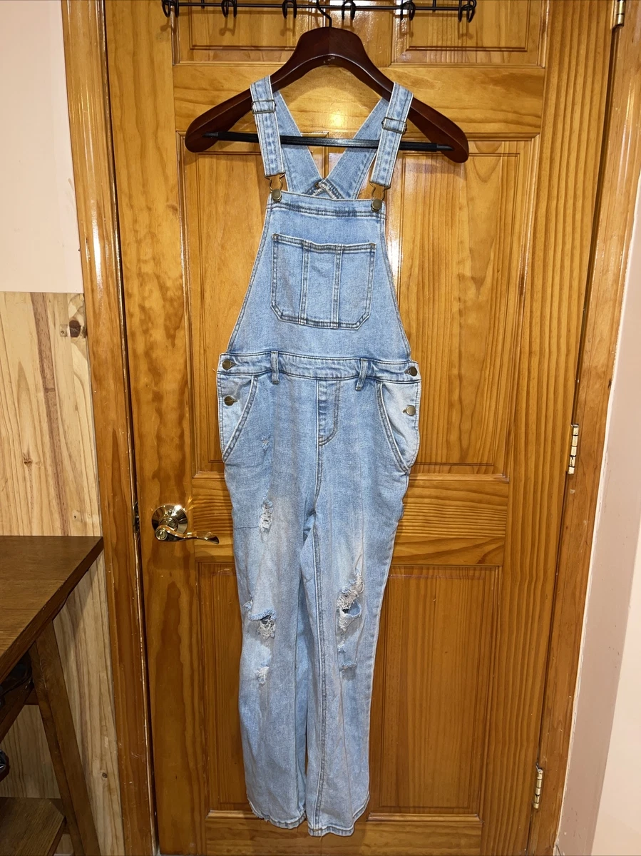 Wild Fable Light Wash Women s Oversized Denim Overalls Size XS