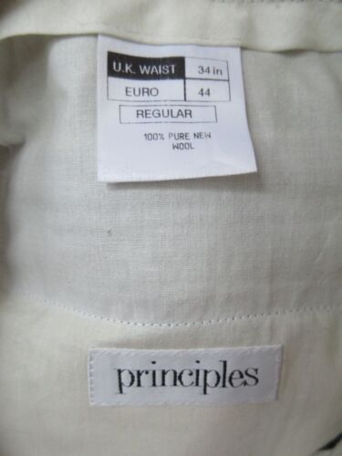 Chaqueta de traje negro para hombre 44S y pantalones de carbón 34R - principios + cinturón y corbata - Imagen 8 de 11