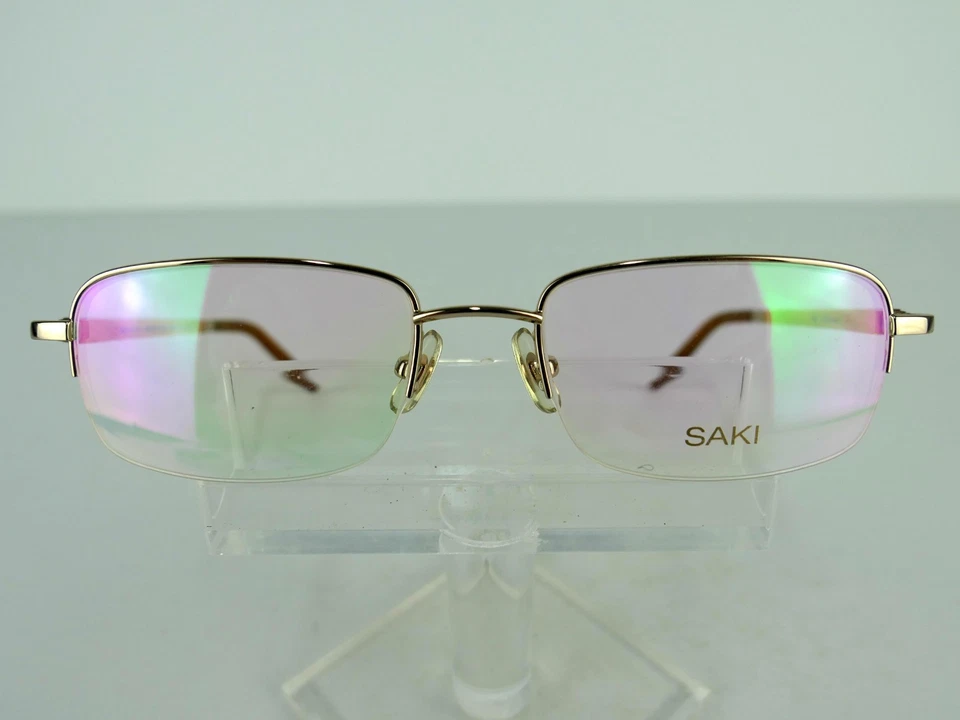 Saki Mod. 804 (GD) Gold / Wood 52 x 19 140 mm Eyeglass Frames - Image 3 of 4