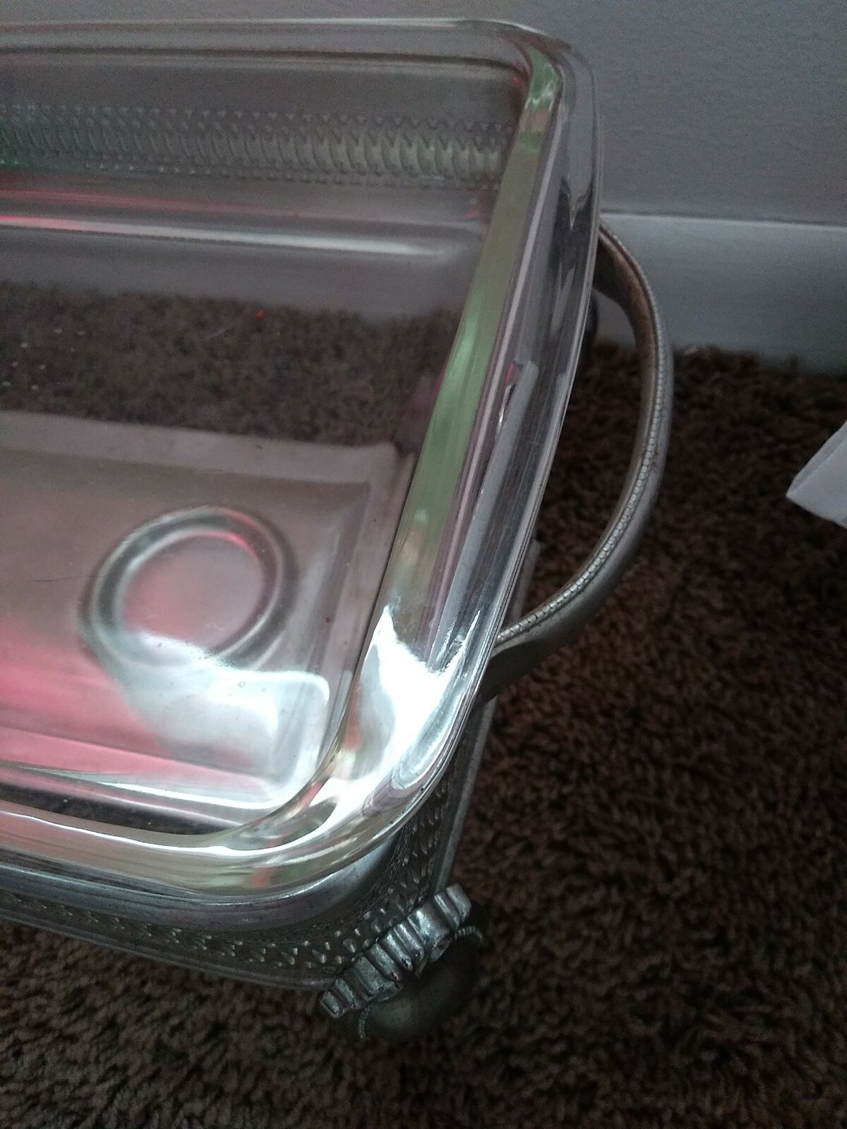 Pyrex Chafing Dish Silver Plate Holder And 2 Sterno Holders eBay