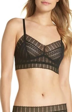Else Lolita Longline Black Wireless Bralette L83018 Size 36C