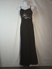 Sz S Ladies black full body jumpsuit. New Romper, V Neck, Spaghetti Straps