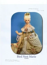 1:12 Mini Doll Art Tutorial~Pattern~Clothes/Hair Bird Nest Marie Dana Burton