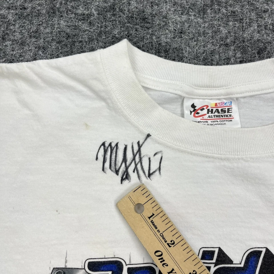 Vintage David Ragan NASCAR Shirt Mens Large White AAA Racing Roush Fenway Chase - Image 4 of 4