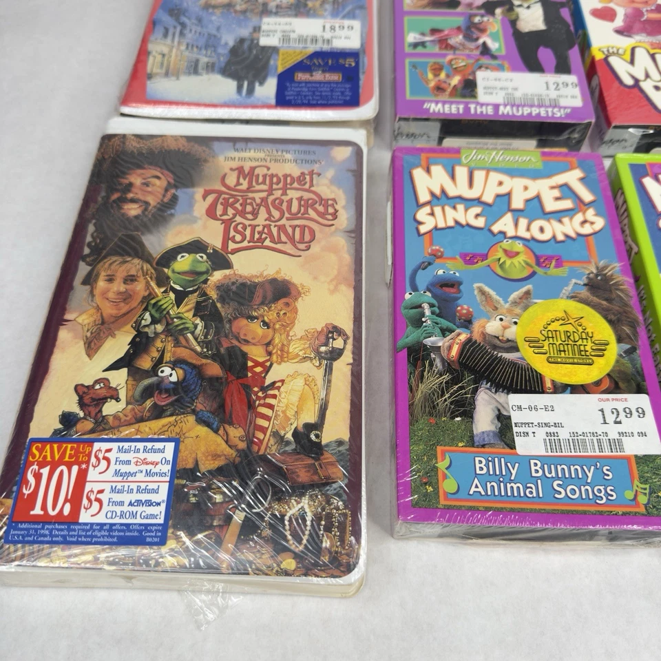NEW Lot of 9 Jim Henson Muppets VHS Lot  Christmas Treasure Babies Sing A Long - Image 4 of 4