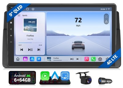 CAM+Für BMW E46 320/330 Android 13 6+64 Autoradio 9'' Navi Radio CarPlay 4G Audio