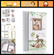 Baby Memory Book - 76 Illustrated Keepsake Journal for Newborns, Woodland Animal