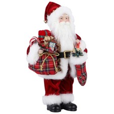 12'' Santa Claus Doll Home Statue Decor Standing Christmas Figure Ornament Toy