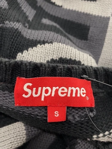 Pull tricot Supreme (épais S coton gris occasion