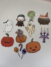 10 HALLOWEEN Stickers Lot Ghosts Journal Planner SCRAPBOOK HALLOWEEN HSIPVG