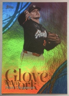 2026 Topps Series 2 Matt Chapman Glove Work Blue Foil /150 #GW-19 SF Giants