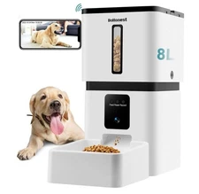 Automatic Pet Feeder with 1080P Camera, 8L Large Food Dispenser