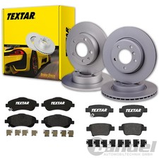 TEXTAR BREMSSCHEIBEN + BELÄGE VORNE + HINTEN passend für TOYOTA AVENSIS T25