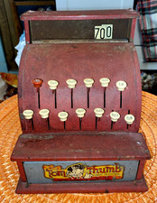 Vintage Tom Thumb Toy Cash Register Red Metal 1950s Western Stamping Co USA