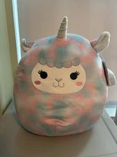 Squishmallow 14" Winona the Rainbow Llama Pegacorn