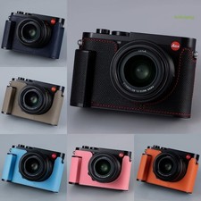 For Leica Q2 Q1 QP Handmade Genuine Leather Half Case Protective Camera Cover