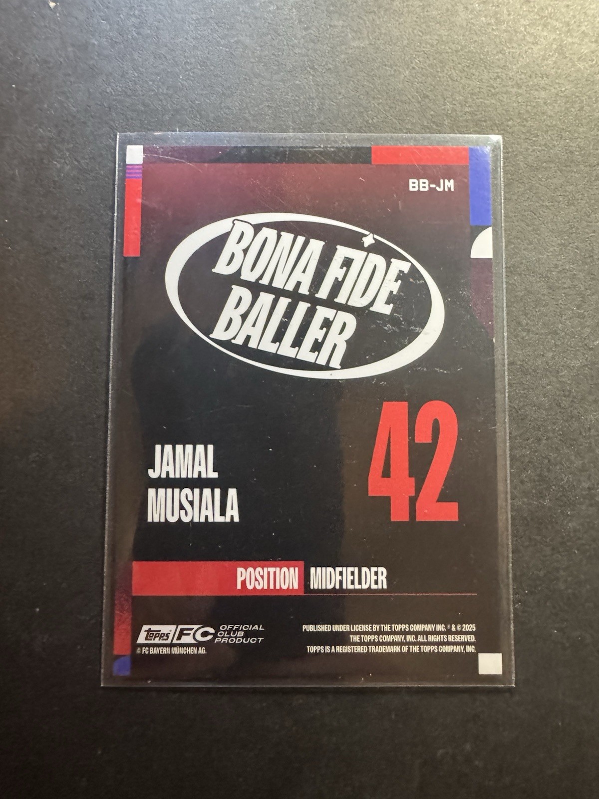 2024-25 Topps Bayern München Team Set /150 Jamal Musiala Bona Fide Baller