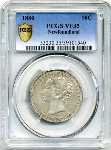 1880 Newfoundland 50 Cents — photo from the most recent tracked eBay sale