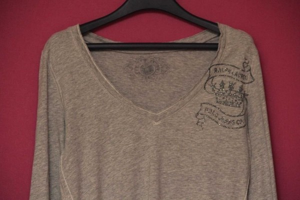 Women Ralph Lauren Shirt Grey Cotton 38