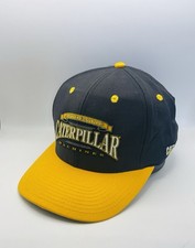 Vintage Caterpillar Snapback Hat Embroidered Cat Cap