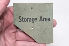 Vintage GI Joe 1964/Adventure Team - Jeep - "Storage Area" Placard