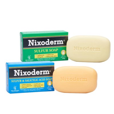 NIXODERM MEDICATED BAR SOAP 100G X 2   ACNE & OILY SKIN CARE - FREE SHIPPING