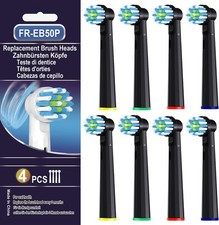 Replacement Toothbrush Heads for Oral B Pro 1000 1 Count Pack of 8 , Black