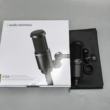 Black Audio-Technica AT2020 Cardioid Condenser Studio XLR Microphone