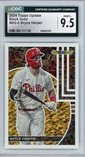 2024 Topps Update Black Gold Bryce Harper BG-5 CGC Graded 9.5