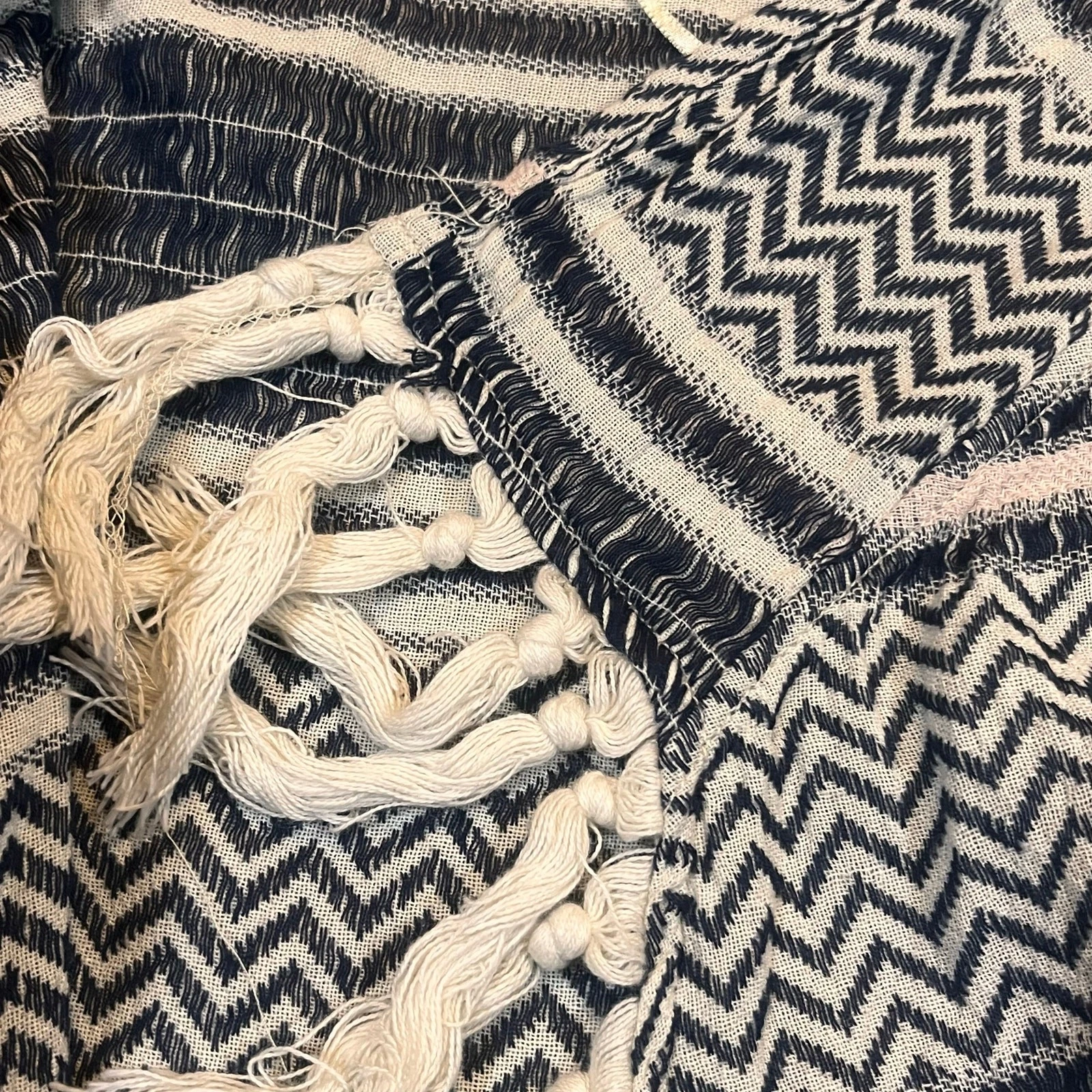Ruff Hewn Women's XL Poncho Boho Cottage Cozy Artsy Multicolor Striped