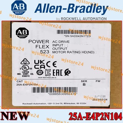 Factory Sealed NEW PLC 25A-E4P2N104 PowerFlex 523 2.2kW (3Hp) AC Drive AB