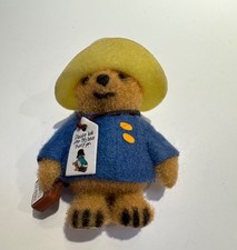 Vintage Mini Eden Paddington Bear Blue Coat Yellow Hat 2.5 Flocked Hong Kong