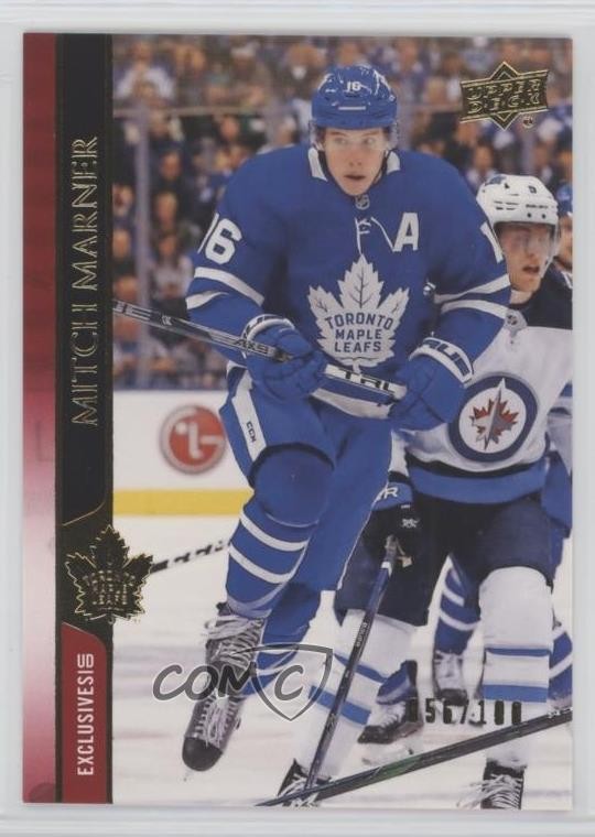 2020 Upper Deck UD Exclusives Mitch Marner (Uncorrected French Back Error) 07po