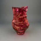 Vintage Cranberry Flash Glass Toby Friar Jug — photo 1
