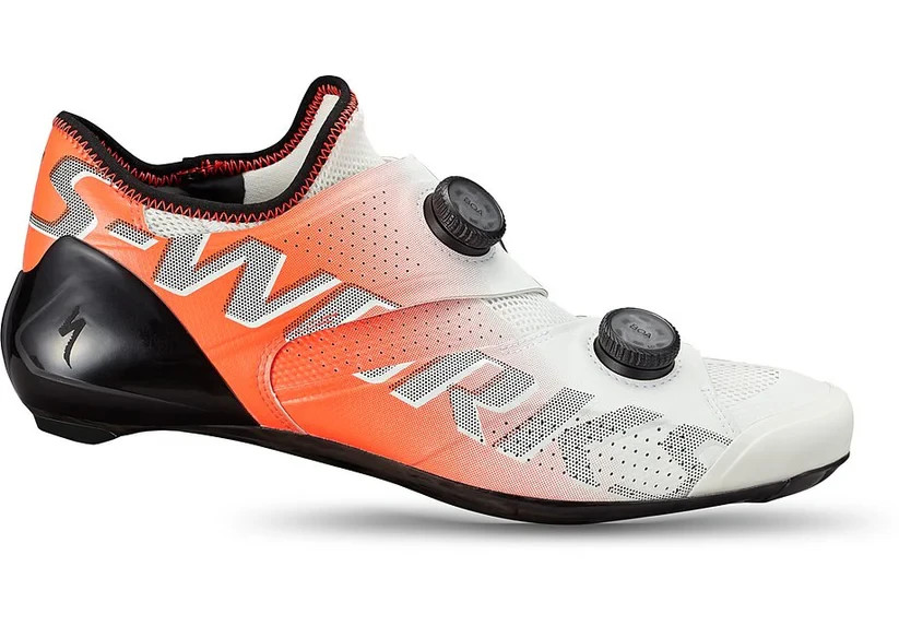 Specialized S-Works Aresシューズ 42 SPECIALIZED S-WORKS ARES RD SHOE - DUNEWHT/FRYRD - SIZE 42 - 61023