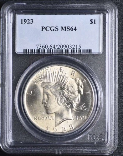 1923 Peace Dollar PCGS MS64