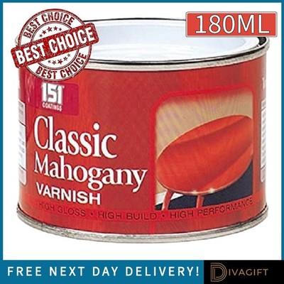 CLASSIC MAHAGONI LACKFARBE 180ML INNEN AUSSEN 151 BESCHICHTUNGEN FÜR HOLZ