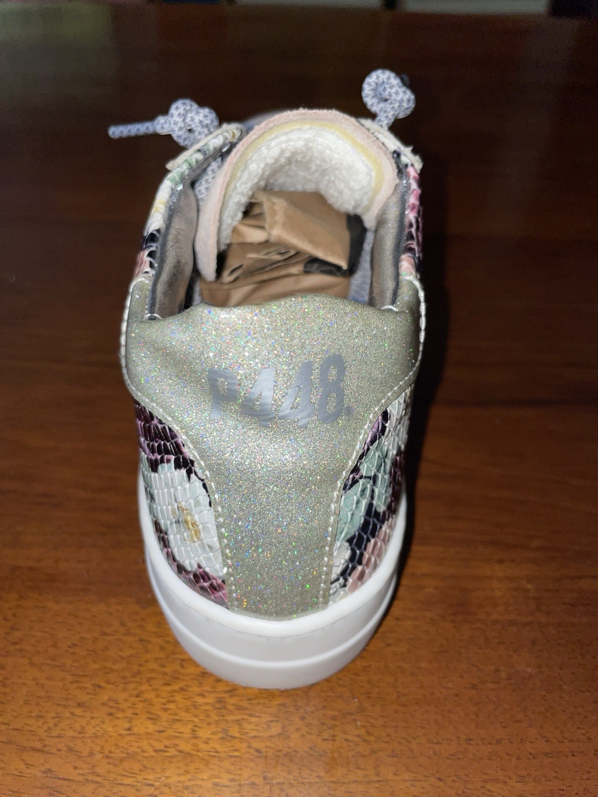 P448 Floral Python-Embossed Platform sneakers (Wo… - image 13