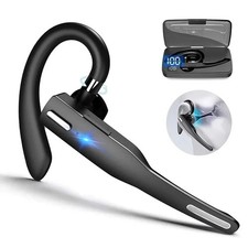 Trucker Wireless Bluetooth 5.1 Earpiece Headset Mic Earbud Noise Cancelling LOT