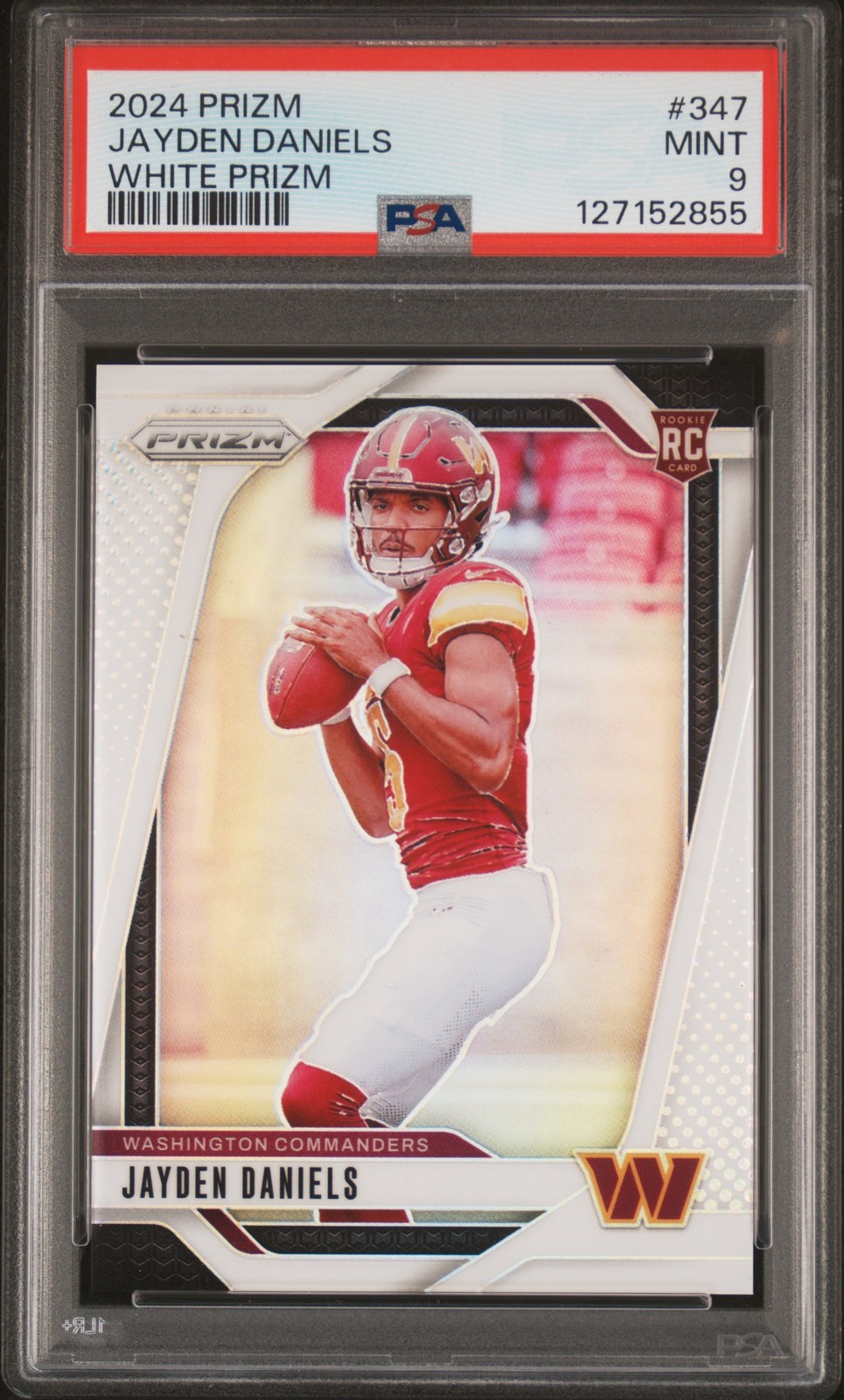 2024 PANINI PRIZM WHITE PRIZM #347 JAYDEN DANIELS 29/35 PSA 9