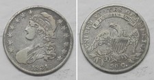 X8035  1834 Capped Bust Half Dollar 50c, VF, Small Date & Letters