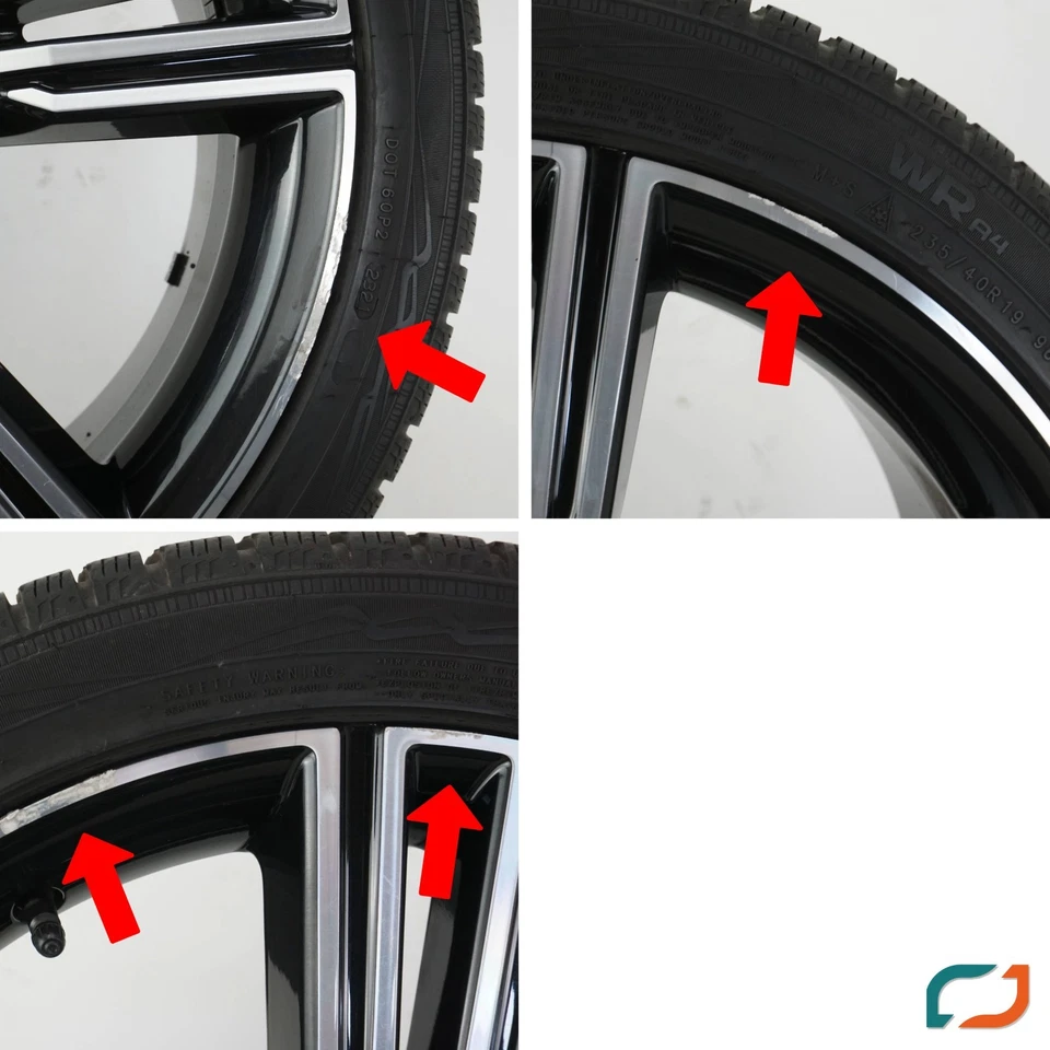 Original Volvo V60 225 S60 224 32143049 Winterreifen Felgen 19 Zoll Winterräder  - Bild 3 von 4